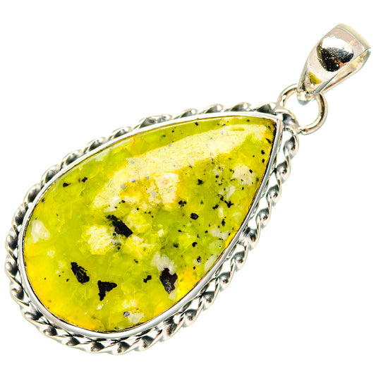 African Green Opal Pendants handcrafted by Ana Silver Co - PD18213 - Photo 2