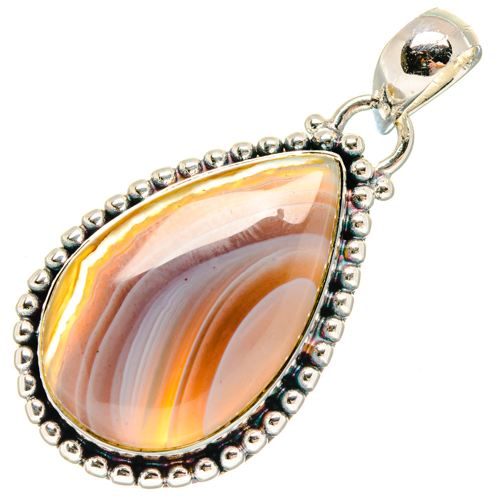 Botswana Agate Pendants handcrafted by Ana Silver Co - PD18214
