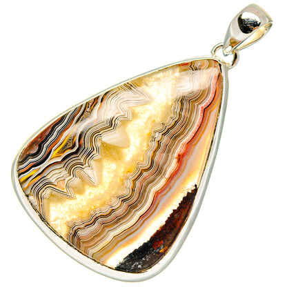 Laguna Lace Agate Pendants handcrafted by Ana Silver Co - PD18235