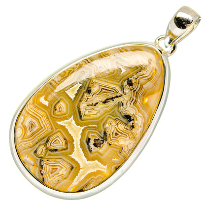 Laguna Lace Agate Pendants handcrafted by Ana Silver Co - PD18239