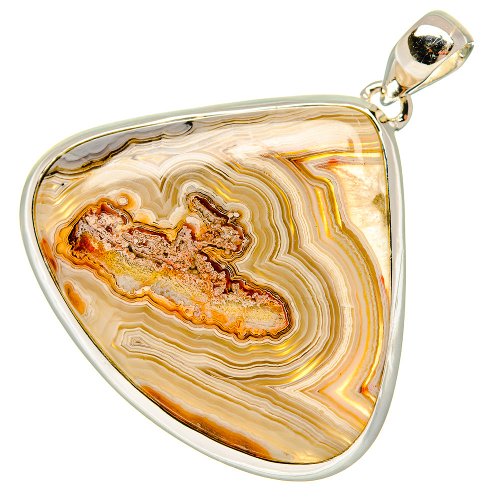 Laguna Lace Agate Pendants handcrafted by Ana Silver Co - PD18241