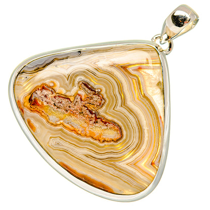 Laguna Lace Agate Pendants handcrafted by Ana Silver Co - PD18241