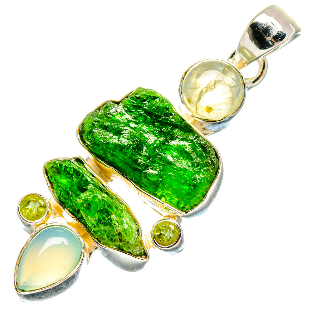 Chrome Diopside Pendants handcrafted by Ana Silver Co - PD18253