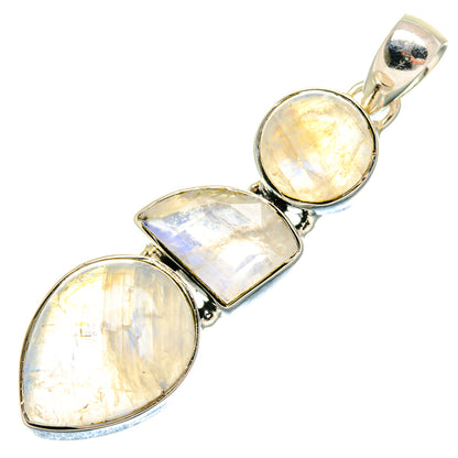 Rainbow Moonstone Pendants handcrafted by Ana Silver Co - PD18254