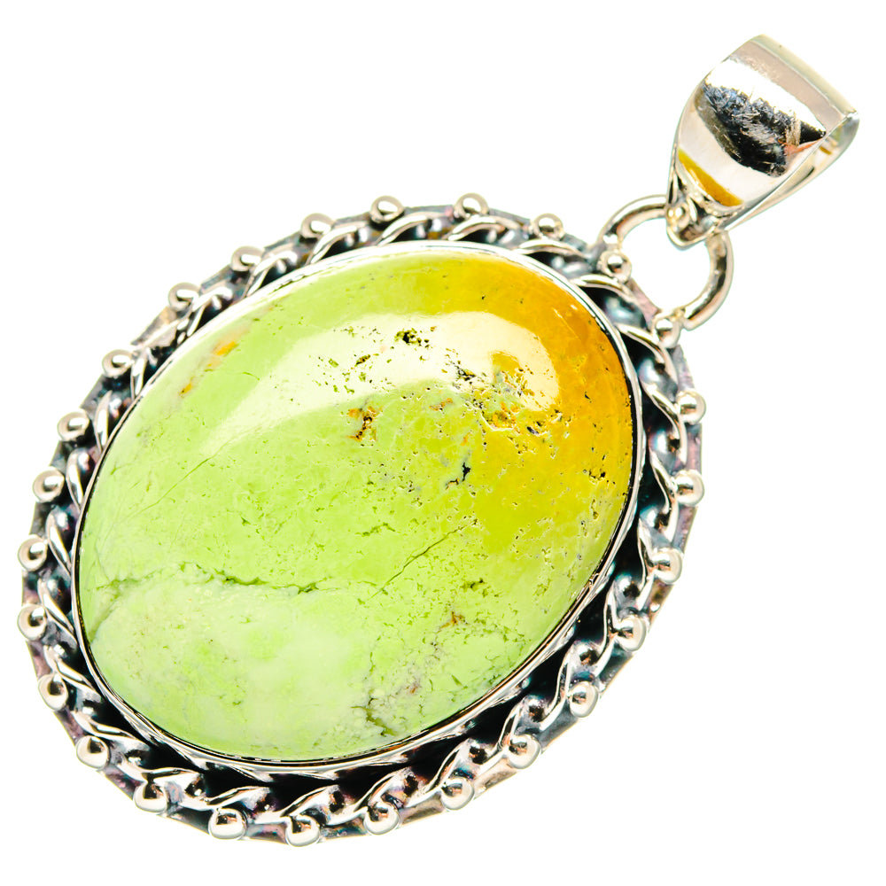 Lemon Chrysoprase Pendants handcrafted by Ana Silver Co - PD18261