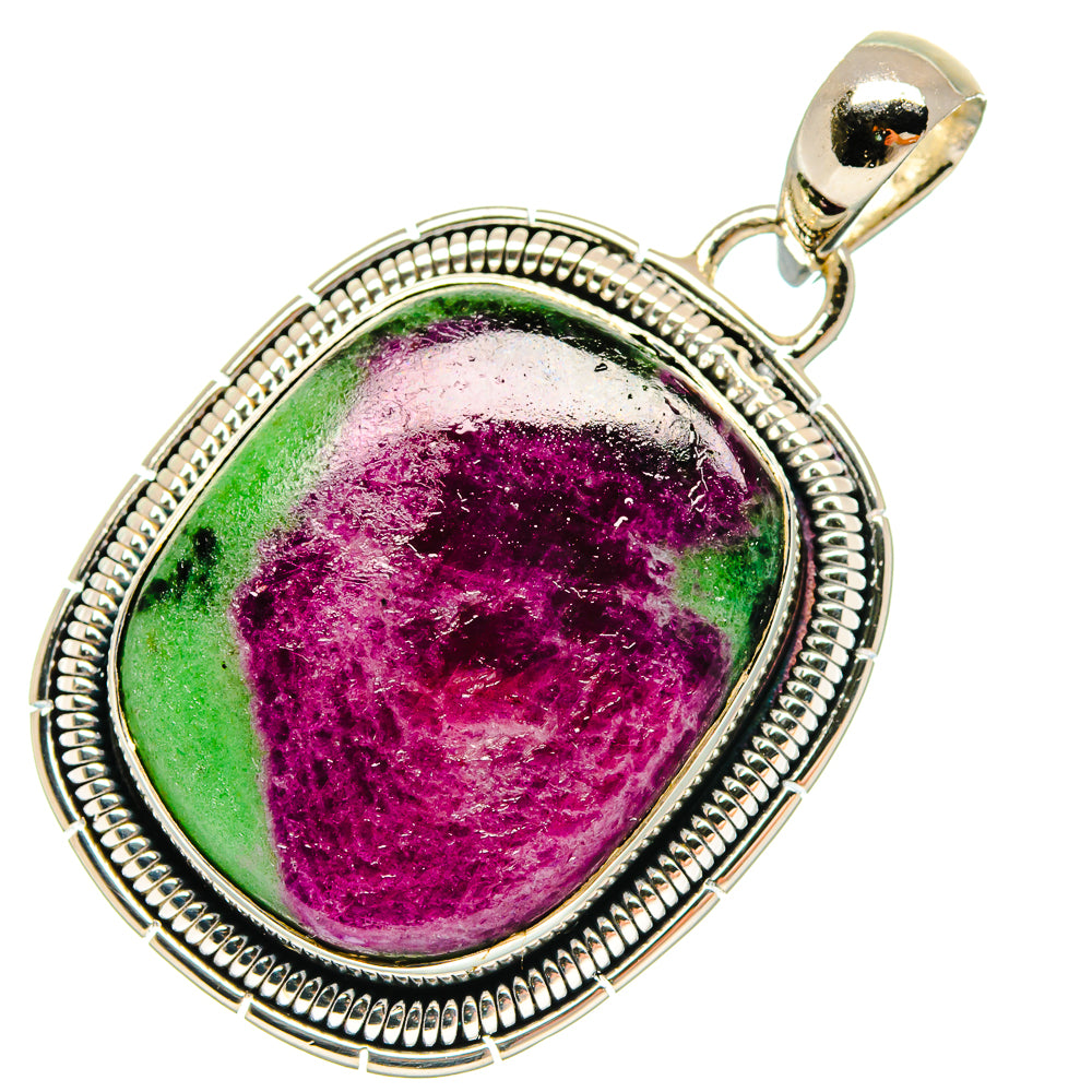 Ruby Zoisite Pendants handcrafted by Ana Silver Co - PD18268