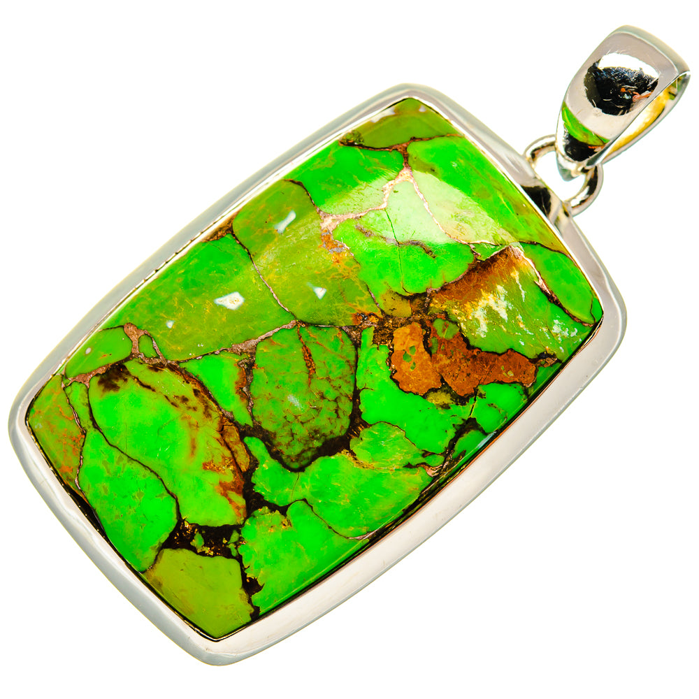 Green Copper Composite Turquoise Pendants handcrafted by Ana Silver Co - PD18272