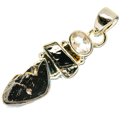 Shungite, White Quartz Pendants handcrafted by Ana Silver Co - PD18310