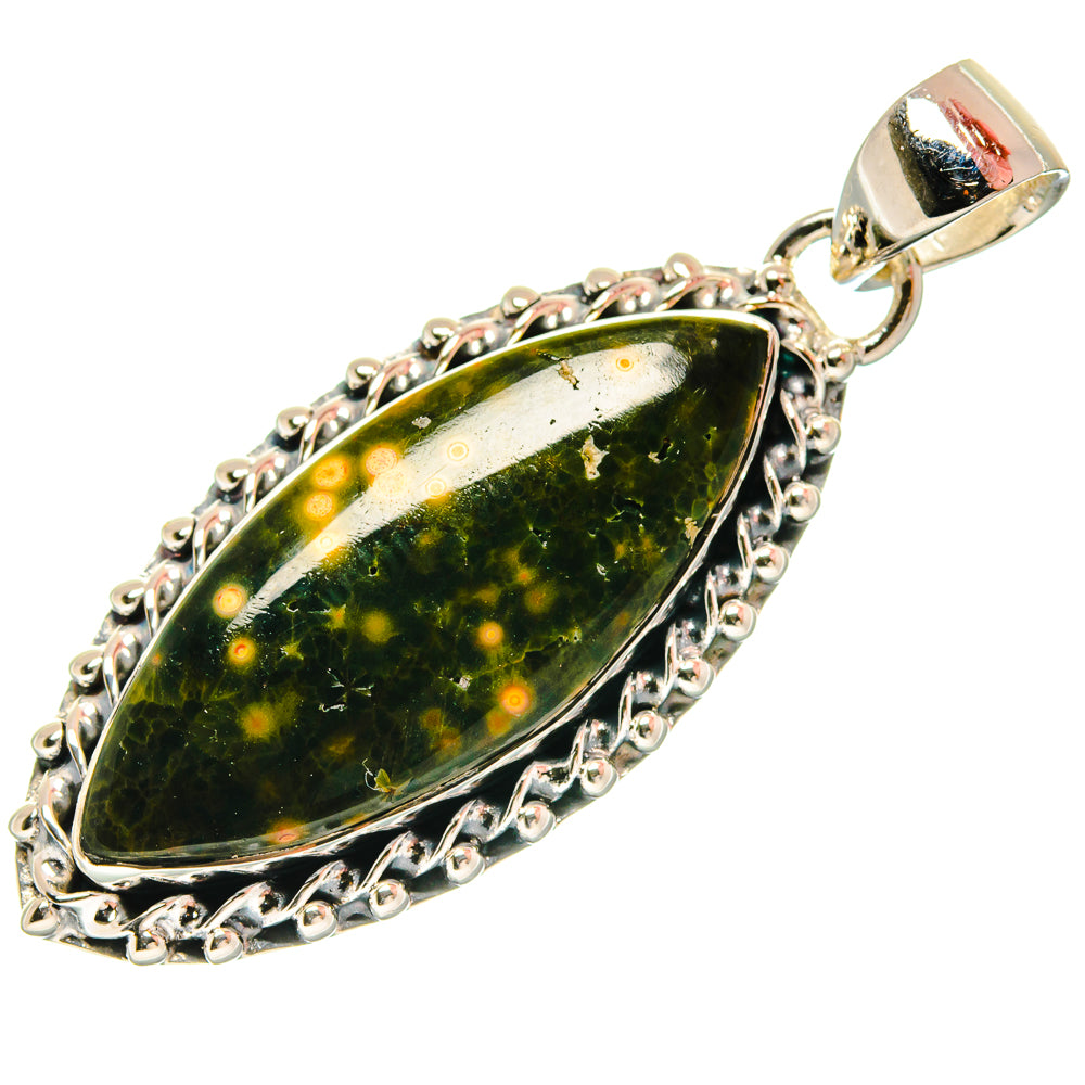 Ocean Jasper Pendants handcrafted by Ana Silver Co - PD18325 - Photo 2