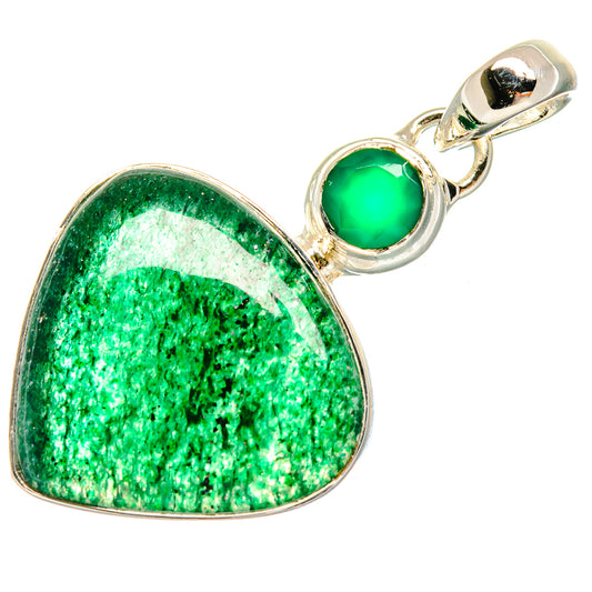 Green Aventurine, Green Onyx Pendants handcrafted by Ana Silver Co - PD18328