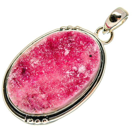 Cobalto Calcite Druzy Pendants handcrafted by Ana Silver Co - PD18331