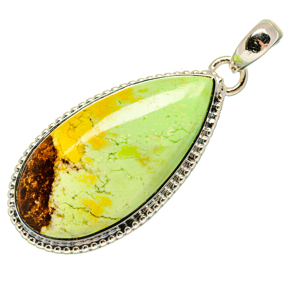 Lemon Chrysoprase Pendants handcrafted by Ana Silver Co - PD18333