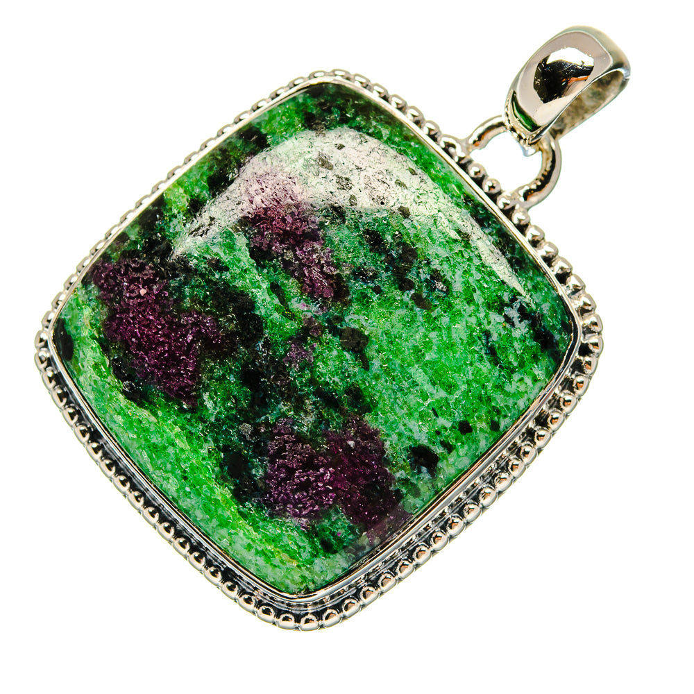 Ruby Zoisite Pendants handcrafted by Ana Silver Co - PD18347