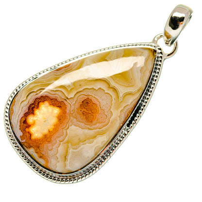 Laguna Lace Agate Pendants handcrafted by Ana Silver Co - PD18349