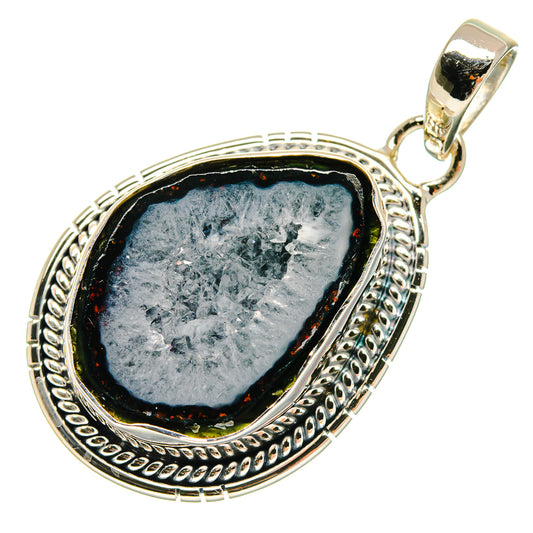 Coconut Geode Druzy Pendants handcrafted by Ana Silver Co - PD18351