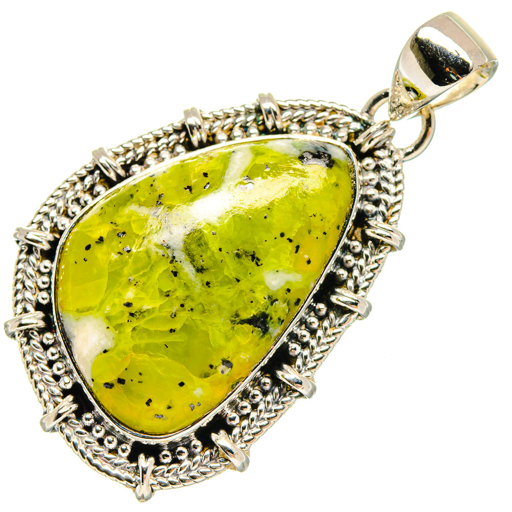 African Green Opal Pendants handcrafted by Ana Silver Co - PD18379 - Photo 2