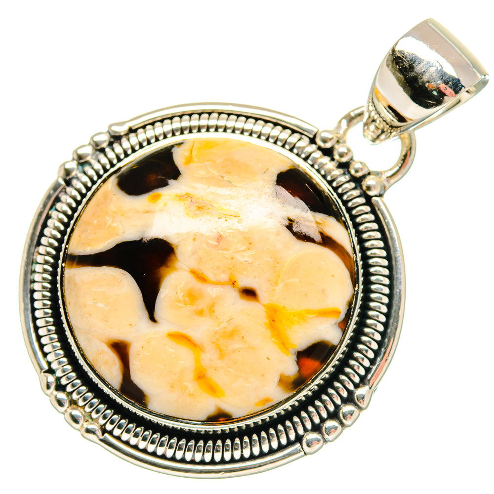 Peanut Wood Jasper Pendants handcrafted by Ana Silver Co - PD18384