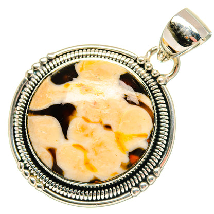 Peanut Wood Jasper Pendants handcrafted by Ana Silver Co - PD18384