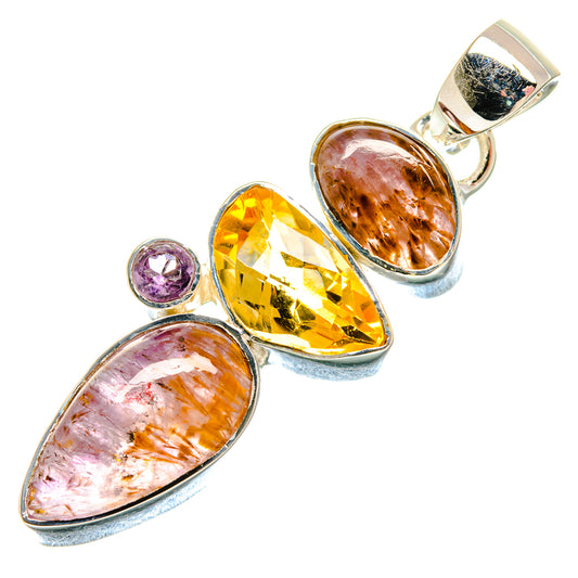 Cacoxenite Amethyst Pendants handcrafted by Ana Silver Co - PD18394