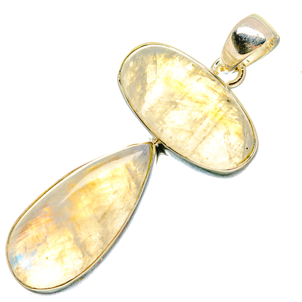 Rainbow Moonstone Pendants handcrafted by Ana Silver Co - PD18401