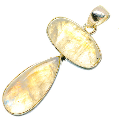 Rainbow Moonstone Pendants handcrafted by Ana Silver Co - PD18401