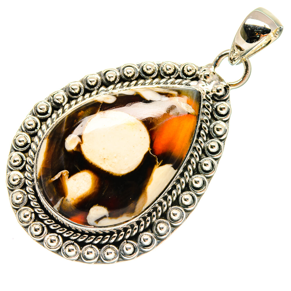Peanut Wood Jasper Pendants handcrafted by Ana Silver Co - PD18410
