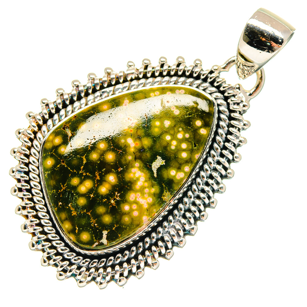 Ocean Jasper Pendants handcrafted by Ana Silver Co - PD18418 - Photo 2