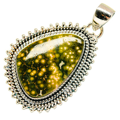 Ocean Jasper Pendants handcrafted by Ana Silver Co - PD18418 - Photo 2
