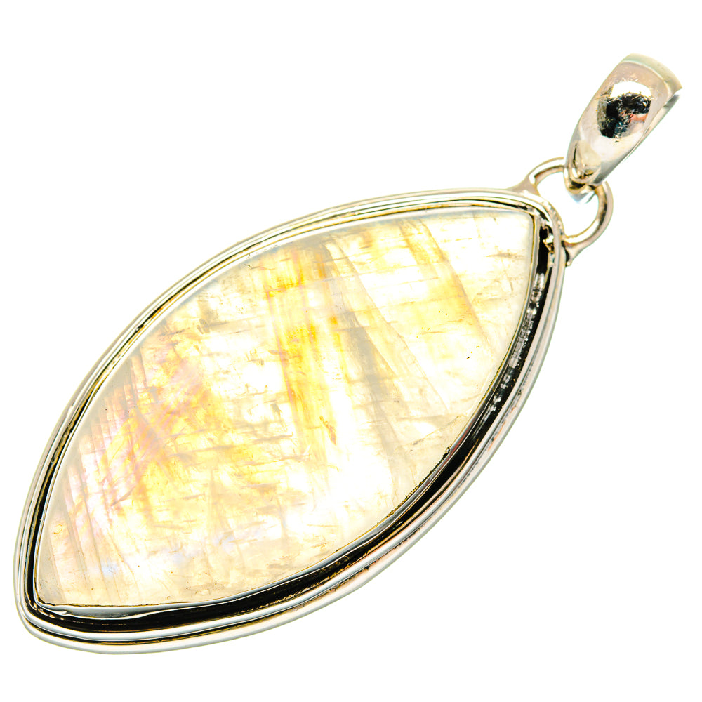Rainbow Moonstone Pendants handcrafted by Ana Silver Co - PD18437