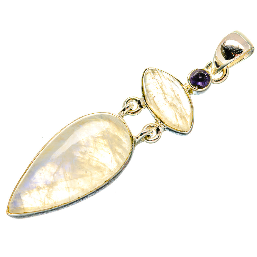 Rainbow Moonstone Pendants handcrafted by Ana Silver Co - PD18442