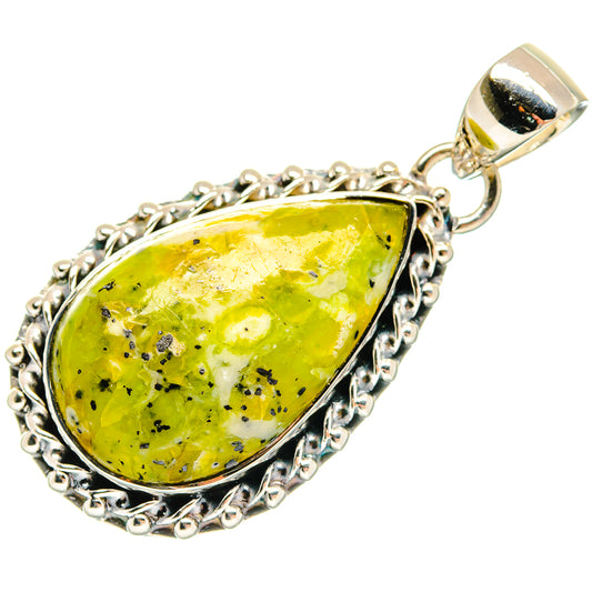 African Green Opal Pendants handcrafted by Ana Silver Co - PD18461