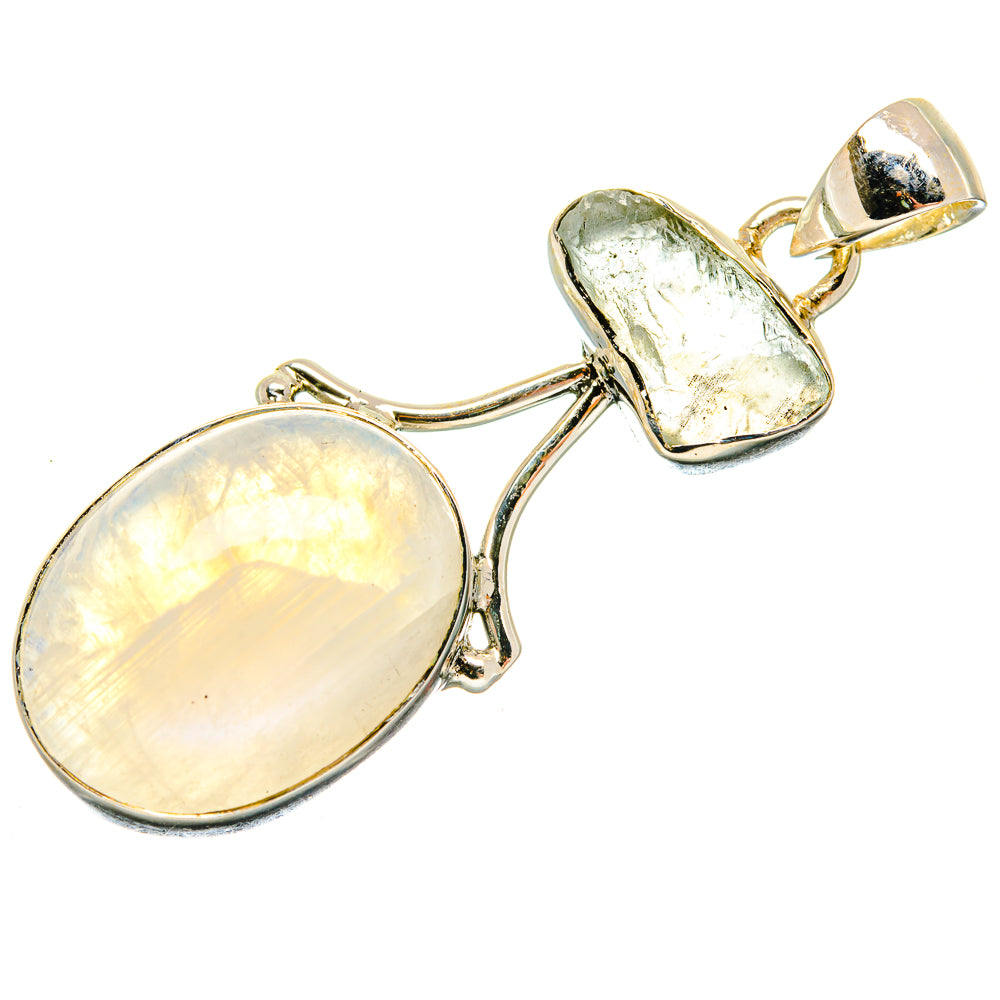 Rainbow Moonstone Pendants handcrafted by Ana Silver Co - PD18471