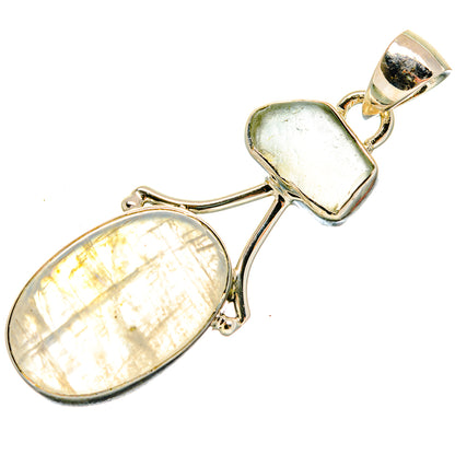 Rainbow Moonstone Pendants handcrafted by Ana Silver Co - PD18484