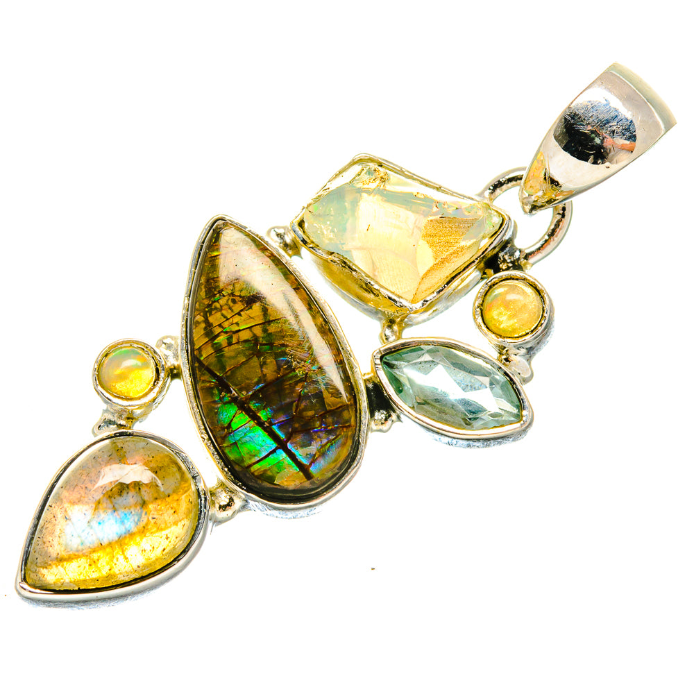 Ammolite Pendants handcrafted by Ana Silver Co - PD18486