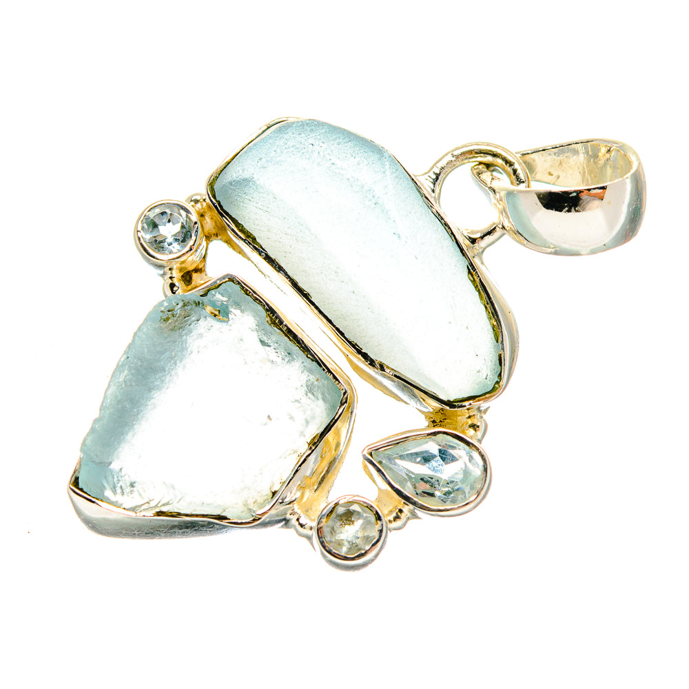 Aquamarine Pendants handcrafted by Ana Silver Co - PD18488