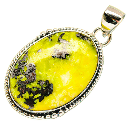 African Green Opal Pendants handcrafted by Ana Silver Co - PD18491