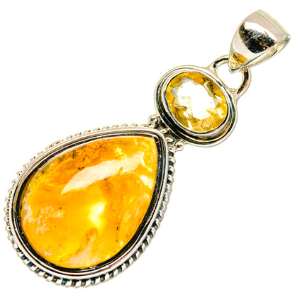 Plume Agate Pendants handcrafted by Ana Silver Co - PD18515