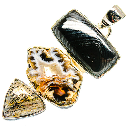 Psilomelane Pendants handcrafted by Ana Silver Co - PD18520