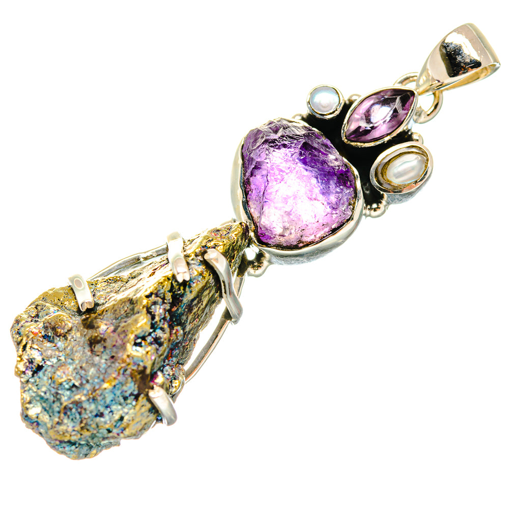 Titanium Druzy Pendants handcrafted by Ana Silver Co - PD18521
