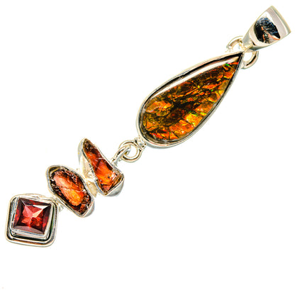 Ammolite Pendants handcrafted by Ana Silver Co - PD18522