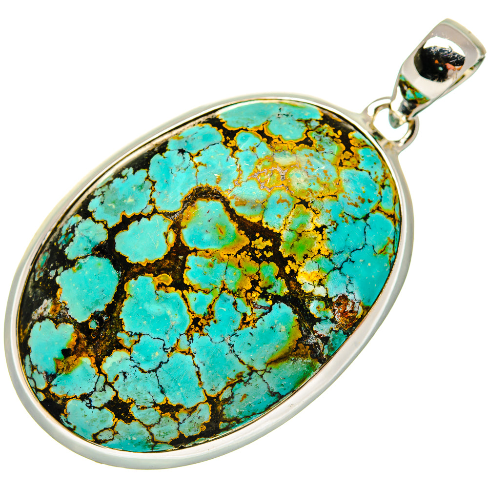 Tibetan Turquoise Pendants handcrafted by Ana Silver Co - PD18538
