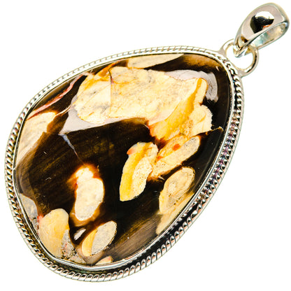 Peanut Wood Jasper Pendants handcrafted by Ana Silver Co - PD18540
