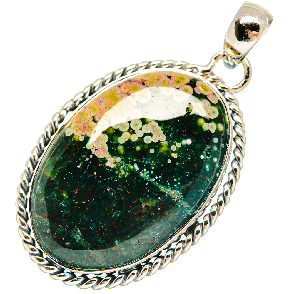 Ocean Jasper Pendants handcrafted by Ana Silver Co - PD18551 - Photo 2