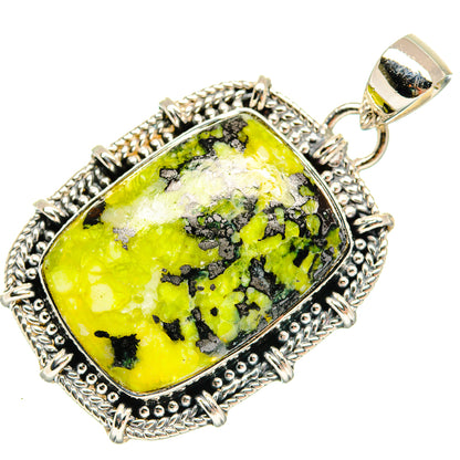 African Green Opal Pendants handcrafted by Ana Silver Co - PD18577 - Photo 2