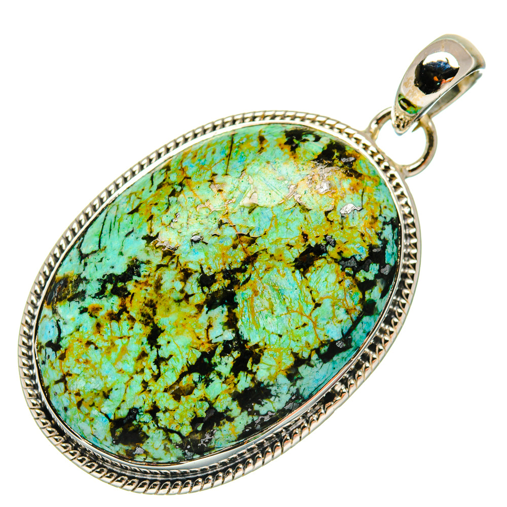 Tibetan Turquoise Pendants handcrafted by Ana Silver Co - PD18578