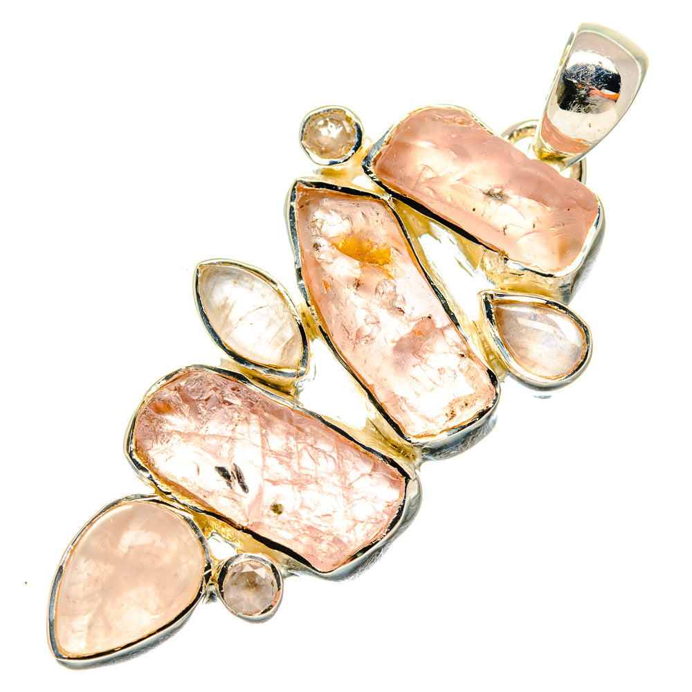 Rose Quartz Pendants handcrafted by Ana Silver Co - PD18588