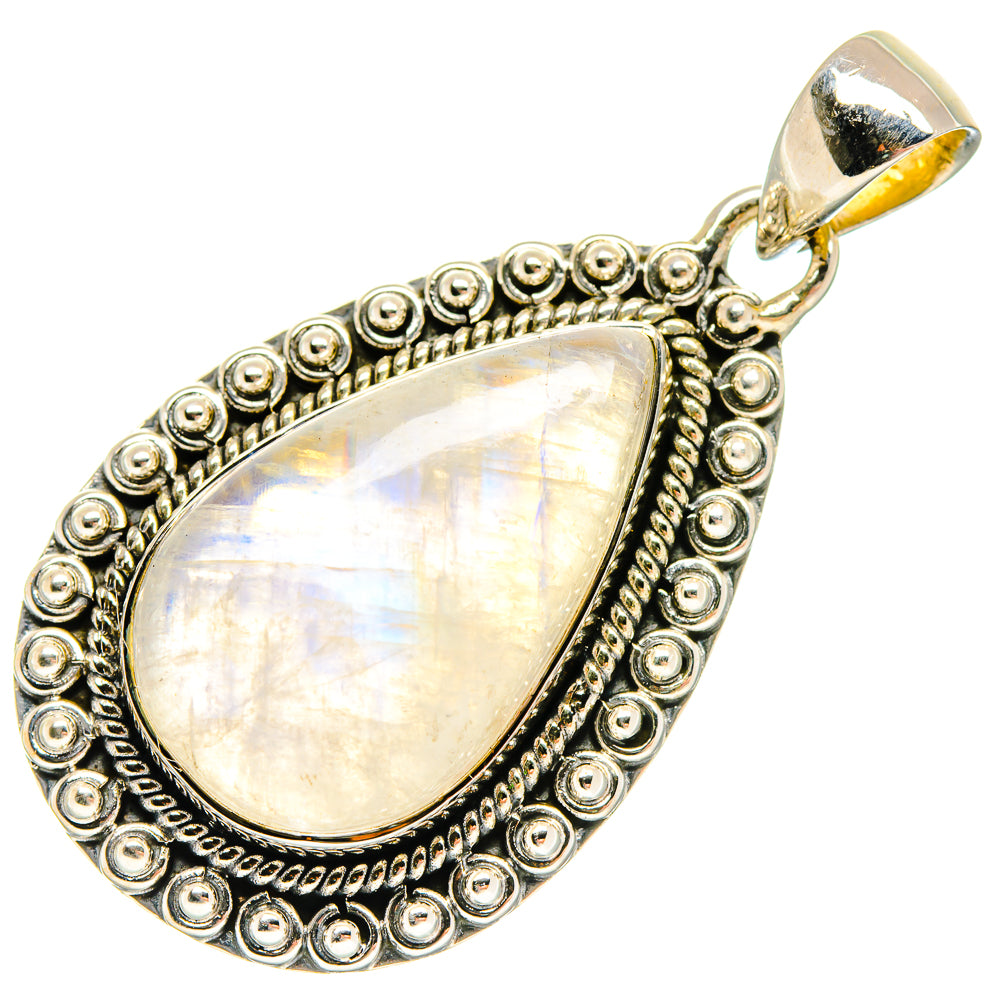 Rainbow Moonstone Pendants handcrafted by Ana Silver Co - PD18594