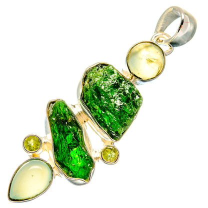 Chrome Diopside Pendants handcrafted by Ana Silver Co - PD18595