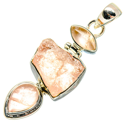 Rose Quartz Pendants handcrafted by Ana Silver Co - PD18608