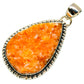 Orange Calcite Crystal Pendants handcrafted by Ana Silver Co - PD18612